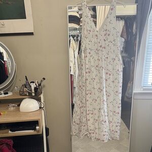 American Eagle Outfitters White Smocked Dress